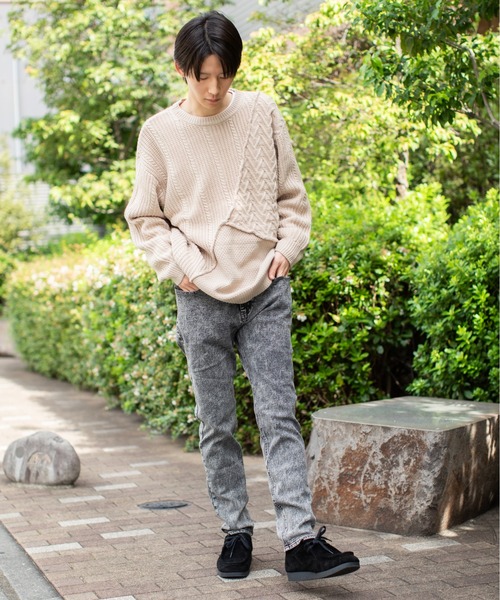 En serio TOKYO(エンソリオトーキョー)の「3パターンスイッチ クルーネック ニット(ニット/セーター・メンズ・ブラウン/ブラック/ブルー/ベージュ/オレンジ・M/L)」の11枚目の写真