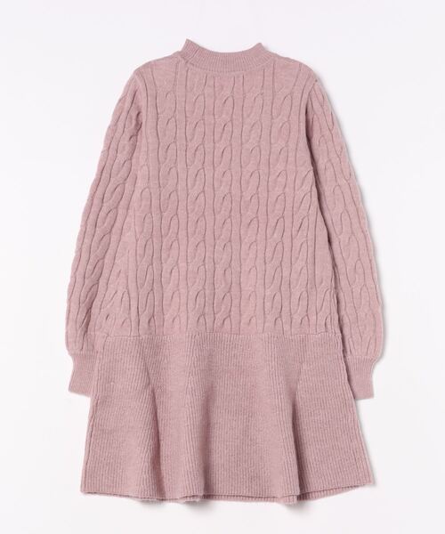 WILLSELECTION(ウィルセレクション)の「ハイネック切替ニットワンピース(ワンピース・レディース・ブルー/ピンク/オフホワイト・MEDIUM)」の4枚目の写真