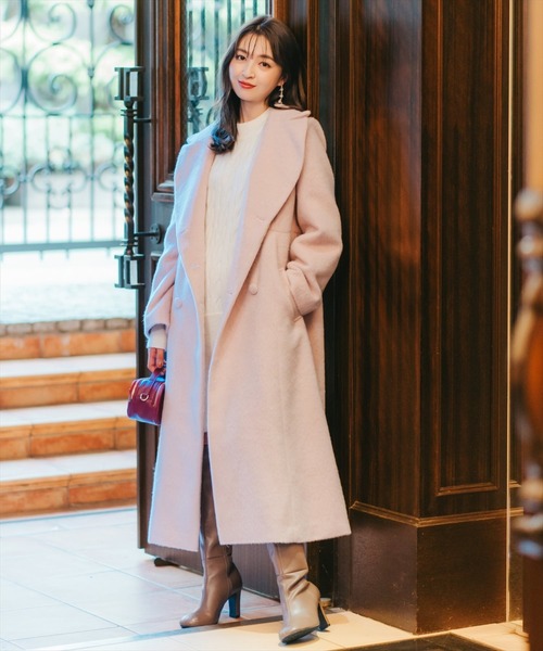 WILLSELECTION(ウィルセレクション)の「ハイネック切替ニットワンピース(ワンピース・レディース・ブルー/ピンク/オフホワイト・MEDIUM)」の6枚目の写真