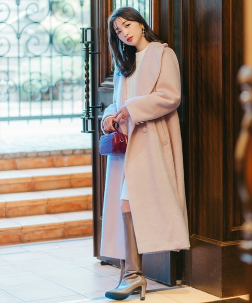 WILLSELECTION(ウィルセレクション)の「ハイネック切替ニットワンピース(ワンピース・レディース・ブルー/ピンク/オフホワイト・MEDIUM)」の7枚目の写真