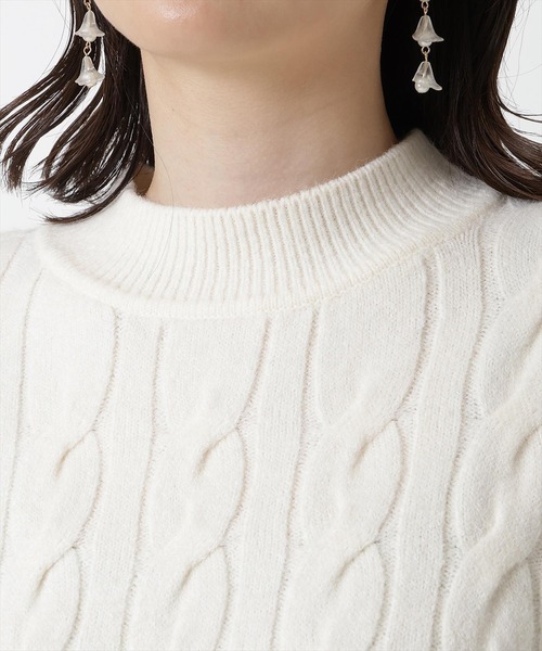 WILLSELECTION(ウィルセレクション)の「ハイネック切替ニットワンピース(ワンピース・レディース・ブルー/ピンク/オフホワイト・MEDIUM)」の18枚目の写真
