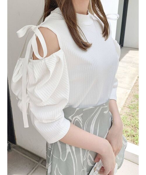 dazzlin（ダズリン）の「7分袖カットソー（Tシャツ/カットソー・レディース・ベージュ・FREE）」の3枚目の写真