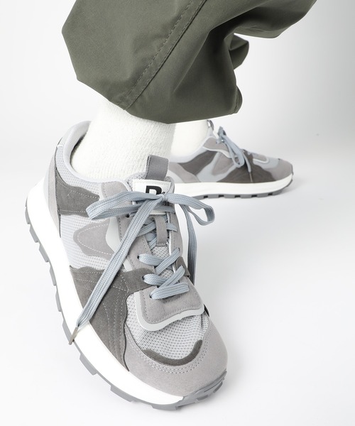 SETUP7（セットアップセブン）の「【SETUP7】Vintage Archive Trainer Sneaker ヴィンテージアーカイブトレーナー KNF037 ※（スニーカー・メンズ・グレー/ブラック・40/44/42）」の2枚目の写真