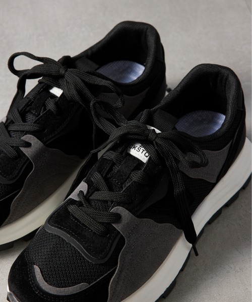 SETUP7（セットアップセブン）の「【SETUP7】Vintage Archive Trainer Sneaker ヴィンテージアーカイブトレーナー KNF037 ※（スニーカー・メンズ・グレー/ブラック・40/44/42）」の4枚目の写真