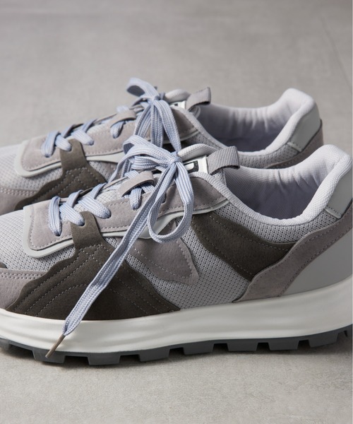 SETUP7（セットアップセブン）の「【SETUP7】Vintage Archive Trainer Sneaker ヴィンテージアーカイブトレーナー KNF037 ※（スニーカー・メンズ・グレー/ブラック・40/44/42）」の9枚目の写真