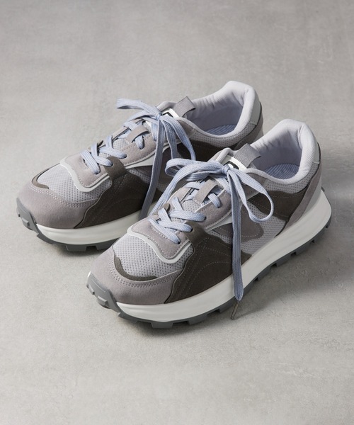 SETUP7（セットアップセブン）の「【SETUP7】Vintage Archive Trainer Sneaker ヴィンテージアーカイブトレーナー KNF037 ※（スニーカー・メンズ・グレー/ブラック・40/44/42）」の7枚目の写真