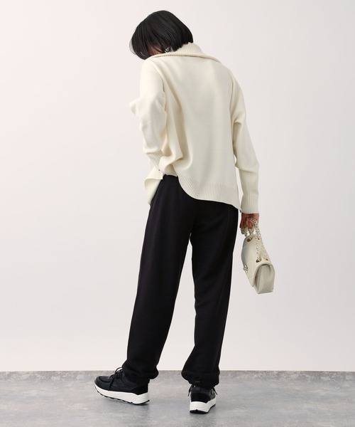 BARNYARDSTORM（バンヤードストーム）の「BARNYARDSTORM / ハーフZIPニット（ニット/セーター・レディース・グレー/オフホワイト/チャコール・FREE）」の11枚目の写真