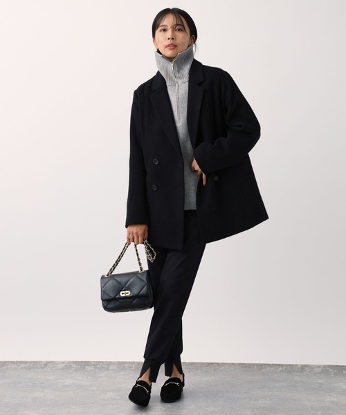 BARNYARDSTORM（バンヤードストーム）の「BARNYARDSTORM / ハーフZIPニット（ニット/セーター・レディース・グレー/オフホワイト/チャコール・FREE）」の15枚目の写真