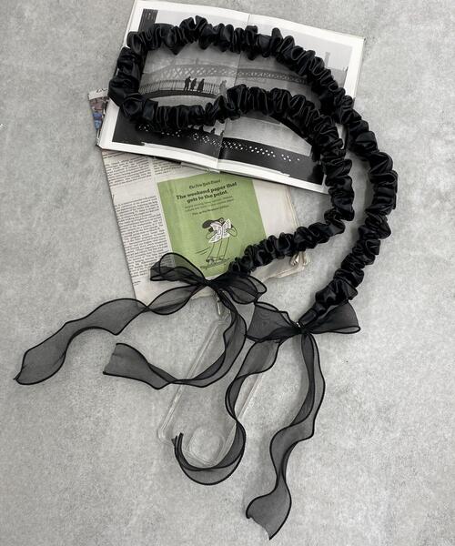 WEGO（ウィゴー）の「WEGO/セットリボンPUストラップ（スマホグッズ・レディース・ブラック/ホワイト・FREE）」の2枚目の写真