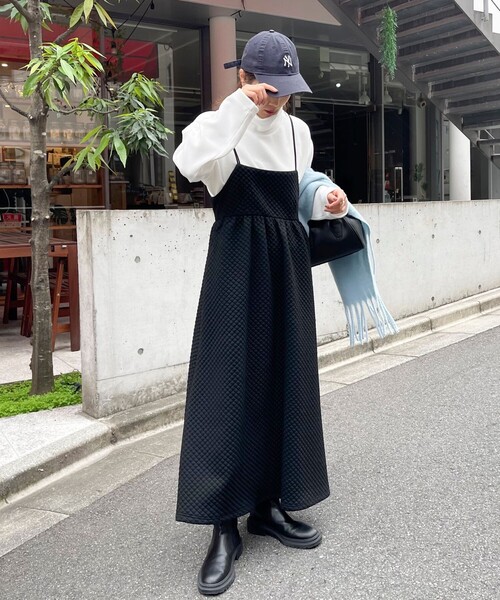 fredy emue（フレディエミュ）の「ニットソーハイネックプルオーバー（Tシャツ/カットソー・レディース・チャコールグレー/オレンジ/グレー/オフホワイト・38）」の5枚目の写真