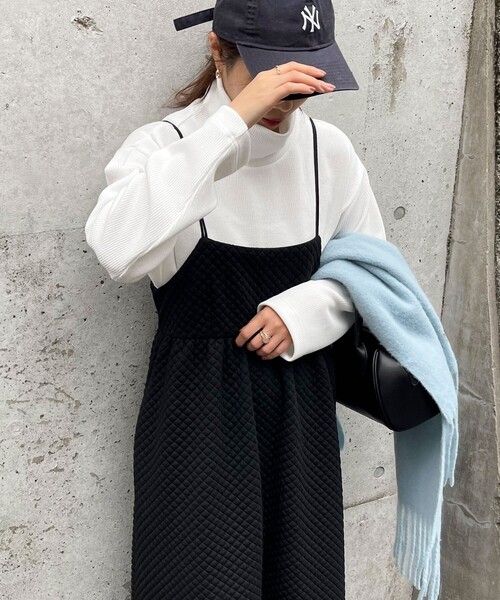 fredy emue（フレディエミュ）の「ニットソーハイネックプルオーバー（Tシャツ/カットソー・レディース・チャコールグレー/オレンジ/グレー/オフホワイト・38）」の8枚目の写真