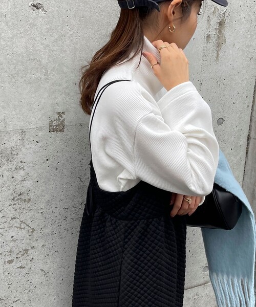 fredy emue（フレディエミュ）の「ニットソーハイネックプルオーバー（Tシャツ/カットソー・レディース・チャコールグレー/オレンジ/グレー/オフホワイト・38）」の9枚目の写真