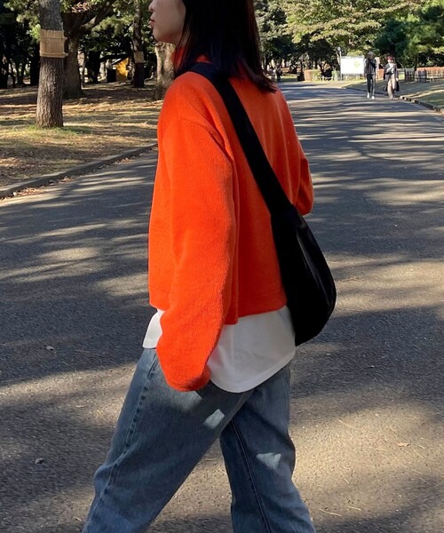 fredy emue（フレディエミュ）の「ニットソーハイネックプルオーバー（Tシャツ/カットソー・レディース・チャコールグレー/オレンジ/グレー/オフホワイト・38）」の19枚目の写真