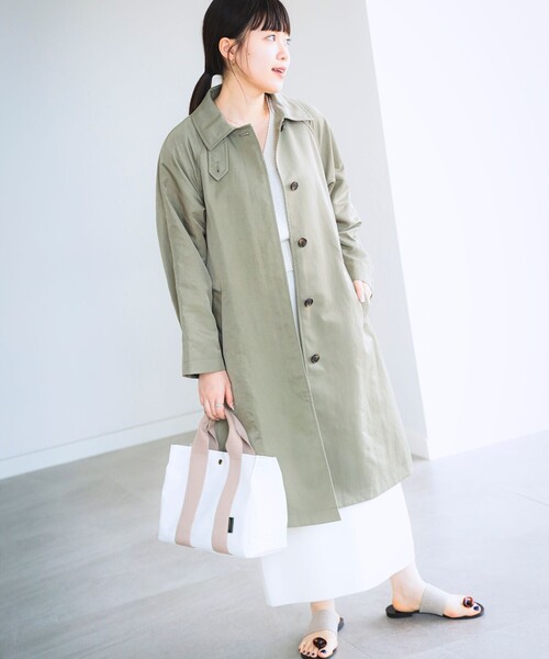 B:MING by BEAMS(ビーミングバイビームス)の「B:MING by BEAMS / ステンカラー コート(ステンカラーコート・レディース・ホワイト系その他5/ブラウン系その他/オリーブ・SMALL/MEDIUM)」の16枚目の写真