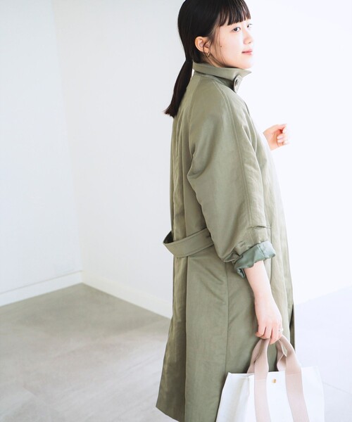 B:MING by BEAMS(ビーミングバイビームス)の「B:MING by BEAMS / ステンカラー コート(ステンカラーコート・レディース・ホワイト系その他5/ブラウン系その他/オリーブ・SMALL/MEDIUM)」の19枚目の写真