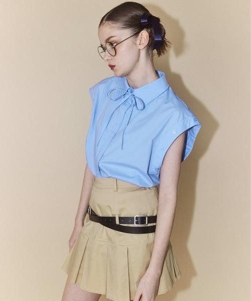 Candy Stripper（キャンディストリッパー）の「FOR YOU シャツ（シャツ/ブラウス・レディース・ピンク/オフホワイト/ライトブルー/ブラック・2）」の4枚目の写真