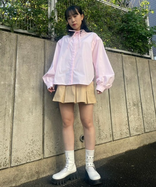 Candy Stripper（キャンディストリッパー）の「FOR YOU シャツ（シャツ/ブラウス・レディース・ピンク/オフホワイト/ライトブルー/ブラック・2）」の22枚目の写真