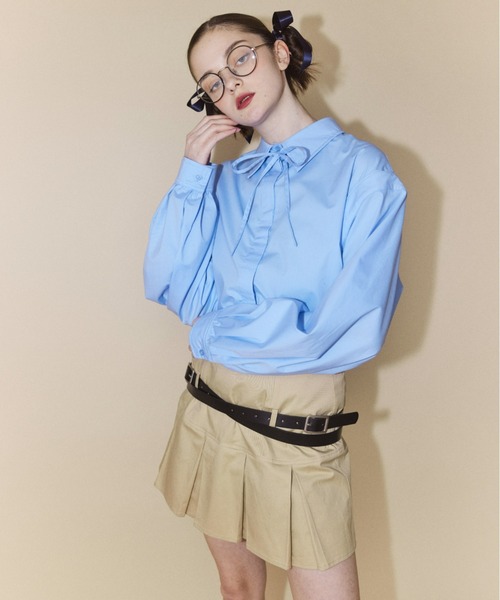 Candy Stripper（キャンディストリッパー）の「FOR YOU シャツ（シャツ/ブラウス・レディース・ピンク/オフホワイト/ライトブルー/ブラック・2）」の6枚目の写真