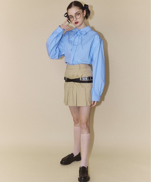 Candy Stripper（キャンディストリッパー）の「FOR YOU シャツ（シャツ/ブラウス・レディース・ピンク/オフホワイト/ライトブルー/ブラック・2）」の11枚目の写真