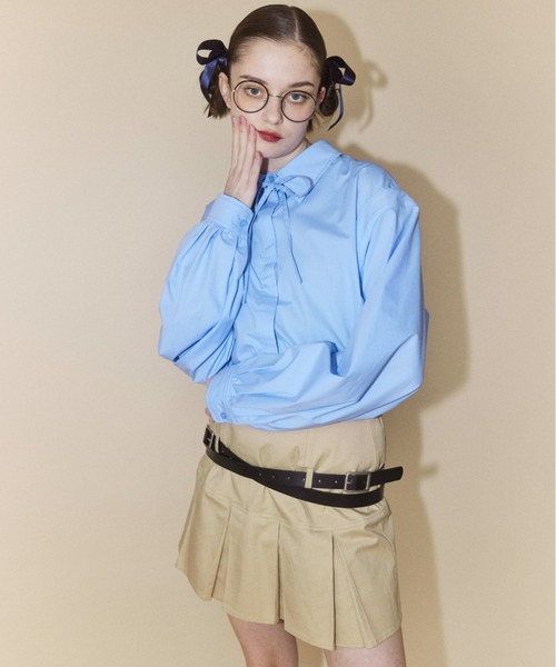 Candy Stripper（キャンディストリッパー）の「FOR YOU シャツ（シャツ/ブラウス・レディース・ピンク/オフホワイト/ライトブルー/ブラック・2）」の5枚目の写真