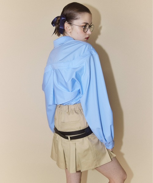 Candy Stripper（キャンディストリッパー）の「FOR YOU シャツ（シャツ/ブラウス・レディース・ピンク/オフホワイト/ライトブルー/ブラック・2）」の8枚目の写真