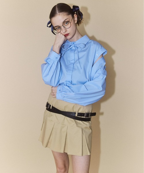 Candy Stripper（キャンディストリッパー）の「FOR YOU シャツ（シャツ/ブラウス・レディース・ピンク/オフホワイト/ライトブルー/ブラック・2）」の7枚目の写真