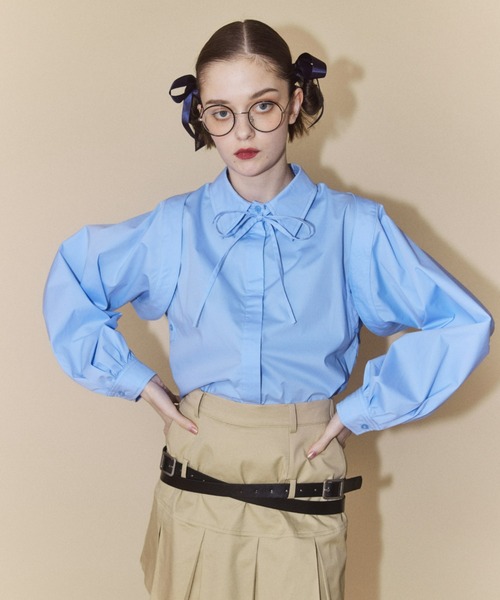 Candy Stripper（キャンディストリッパー）の「FOR YOU シャツ（シャツ/ブラウス・レディース・ピンク/オフホワイト/ライトブルー/ブラック・2）」の21枚目の写真