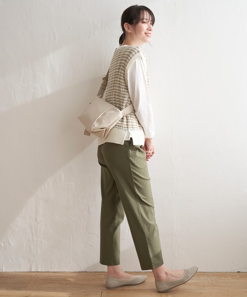 ikka(イッカ)の「【2点セット/親子コーデ】ブークレMIXニットベストアンサンブル(Tシャツ/カットソー・レディース・スカイブルー/ネイビー/ミント/ベージュ/チャコールグレー・L/S/M)」の11枚目の写真