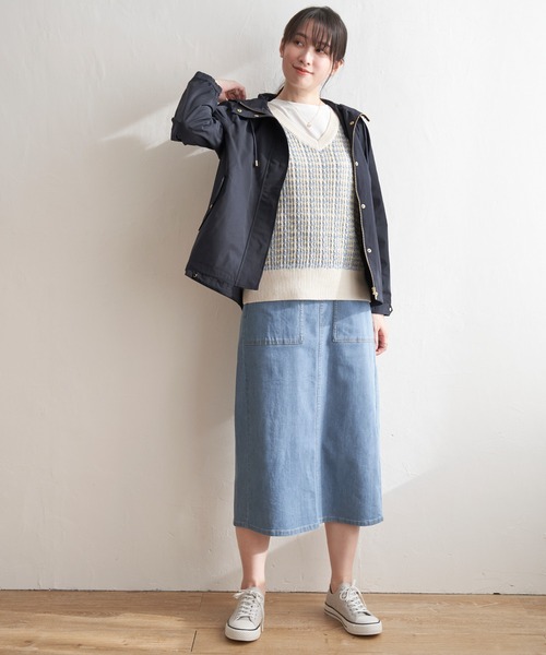 ikka(イッカ)の「【2点セット/親子コーデ】ブークレMIXニットベストアンサンブル(Tシャツ/カットソー・レディース・スカイブルー/ネイビー/ミント/ベージュ/チャコールグレー・L/S/M)」の13枚目の写真