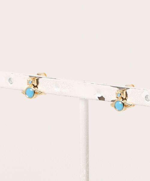 Vivienne Westwood(ヴィヴィアンウエストウッド)の「LONDON ORB EARRINGS(ピアス(両耳用)・レディース・シルバー/ゴールド系1/ゴールド系/ピンク系その他/ピンク・FREE)」の5枚目の写真