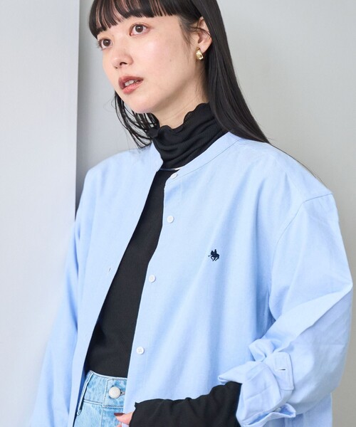 POLO BCS（ポロ ビーシーエス）の「POLO BCS(ポロ・ビーシーエス)別注オックスフォードバンドカラーシャツワンピース（ワンピース・レディース・ホワイト/ライトブルー/その他1・FREE）」の12枚目の写真