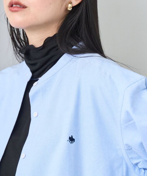POLO BCS（ポロ ビーシーエス）の「POLO BCS(ポロ・ビーシーエス)別注オックスフォードバンドカラーシャツワンピース（ワンピース・レディース・ホワイト/ライトブルー/その他1・FREE）」の14枚目の写真