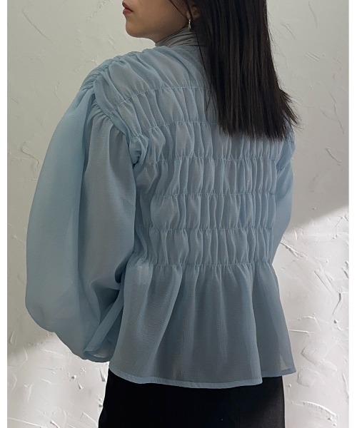 leimn（レイムン）の「シャーリングブラウス（シャツ/ブラウス・レディース・ライトブルー/ブラック/アイボリー・M）」の19枚目の写真