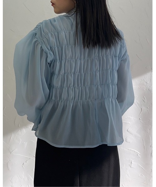 leimn（レイムン）の「シャーリングブラウス（シャツ/ブラウス・レディース・ライトブルー/ブラック/アイボリー・M）」の21枚目の写真