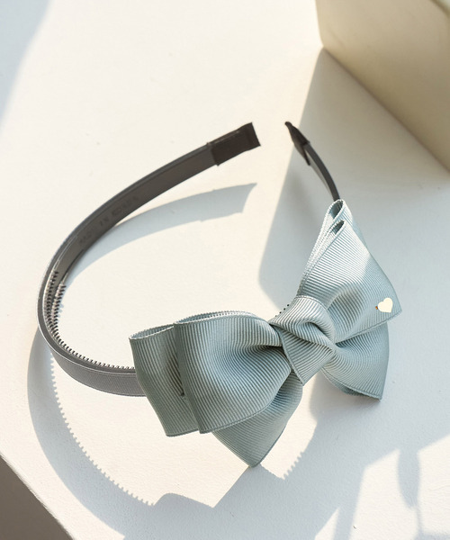 ROPE' PICNIC（ロペピクニック）の「【KIDS】グログランリボンカチューシャ/セレモニー（カチューシャ・キッズ・サックスブルー/ライトグレー/ラベンダー/ピンク/ネイビー/キナリ/ライトグリーン/レッド・FREE）」の3枚目の写真