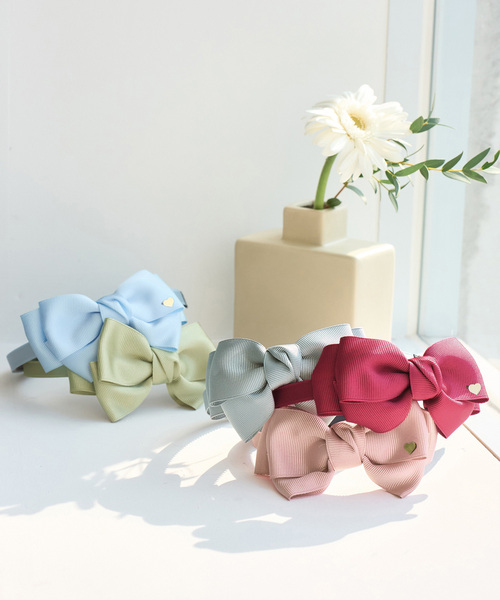 ROPE' PICNIC（ロペピクニック）の「【KIDS】グログランリボンカチューシャ/セレモニー（カチューシャ・キッズ・サックスブルー/ライトグレー/ラベンダー/ピンク/ネイビー/キナリ/ライトグリーン/レッド・FREE）」の21枚目の写真