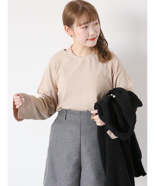 ehka sopo(エヘカソポ)の「バックリボンカットソー(Tシャツ/カットソー・レディース・ベージュ/キナリ/グレー・F)」の9枚目の写真