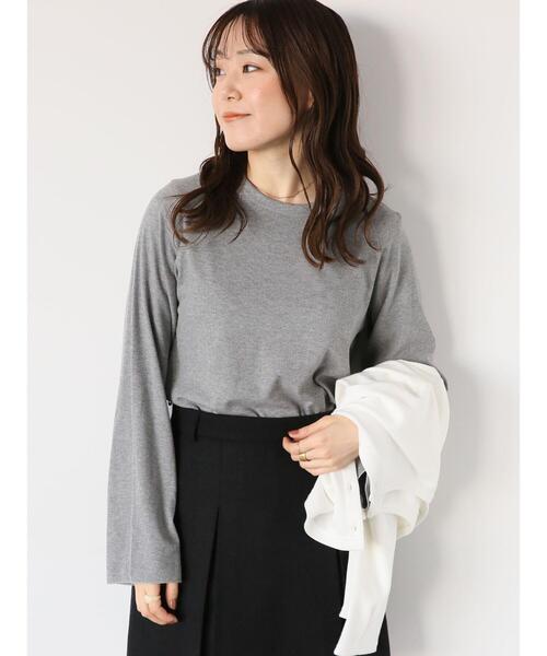 ehka sopo(エヘカソポ)の「バックリボンカットソー(Tシャツ/カットソー・レディース・ベージュ/キナリ/グレー・F)」の10枚目の写真