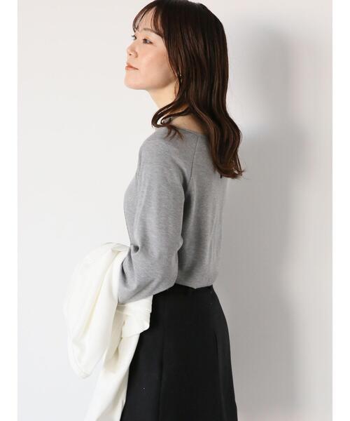 ehka sopo(エヘカソポ)の「バックリボンカットソー(Tシャツ/カットソー・レディース・ベージュ/キナリ/グレー・F)」の6枚目の写真