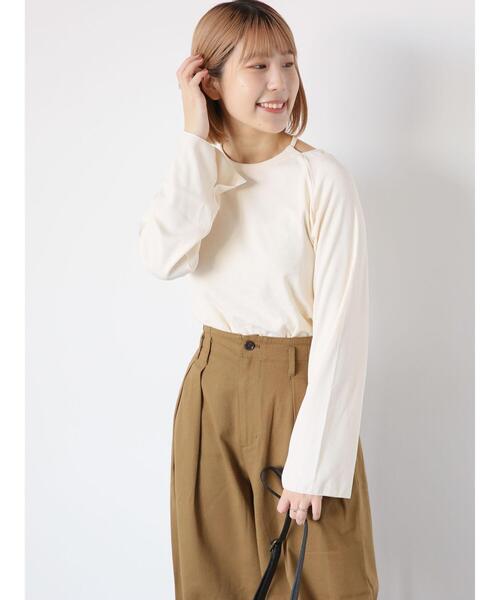 ehka sopo(エヘカソポ)の「バックリボンカットソー(Tシャツ/カットソー・レディース・ベージュ/キナリ/グレー・F)」の11枚目の写真