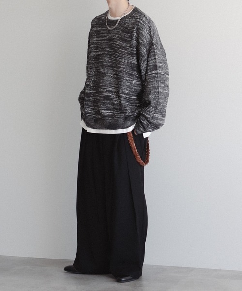 epnok(エプノック)の「メランジメッシュルーズニット(ニット/セーター・メンズ・ブラック/ブルー・LARGE/MEDIUM/SMALL)」の7枚目の写真