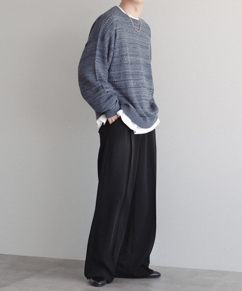 epnok(エプノック)の「メランジメッシュルーズニット(ニット/セーター・メンズ・ブラック/ブルー・LARGE/MEDIUM/SMALL)」の17枚目の写真
