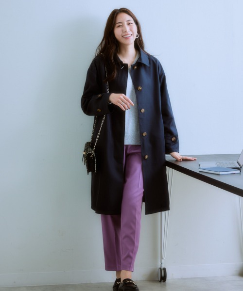 7days Life Styling(セブンデイズライフスタイリング)の「コクーンシルエットVネックセーター(静電防止・毛玉になりにくい・UVカット・タンブル乾燥OK)(ニット/セーター・レディース・ネイビー/ラベンダー/サックスブルー/アイボリー/杢グレー・S/M/L/LL)」の18枚目の写真