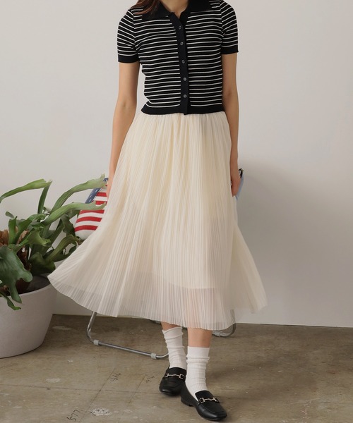 セール】△Border Knit Polo / ボーダーニットポロ（ポロシャツ