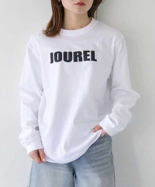 HER CLOSET（ハークローゼット）の「【shemoshelly】WEB限定JOURELロゴロンT（Tシャツ/カットソー・レディース・ブラック/オフホワイト・S/M）」の6枚目の写真