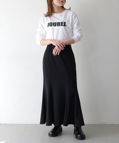 HER CLOSET（ハークローゼット）の「【shemoshelly】WEB限定JOURELロゴロンT（Tシャツ/カットソー・レディース・ブラック/オフホワイト・S/M）」の7枚目の写真