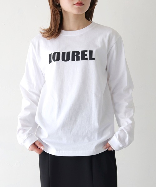 HER CLOSET（ハークローゼット）の「【shemoshelly】WEB限定JOURELロゴロンT（Tシャツ/カットソー・レディース・ブラック/オフホワイト・S/M）」の14枚目の写真