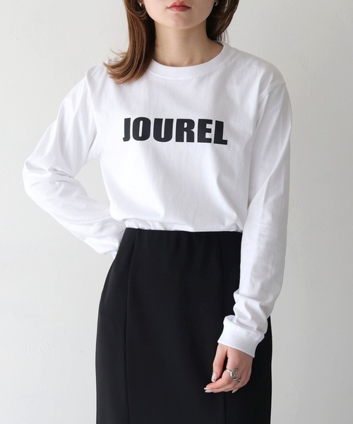 HER CLOSET（ハークローゼット）の「【shemoshelly】WEB限定JOURELロゴロンT（Tシャツ/カットソー・レディース・ブラック/オフホワイト・S/M）」の12枚目の写真