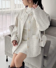 one after another NICE CLAUP | ツイードジャケット/セットアップスカートあり(ノーカラージャケット)