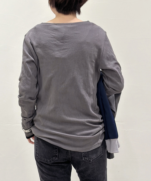 未使用 2024SS エーピーストゥディオ AP STUDIO Sheer rib T-sh F/グレー シアーリブTシャツ カットソー 長袖【2400014518146】 未使用 2024SS エーピーストゥディオ AP STUDIO Sheer rib T-sh
